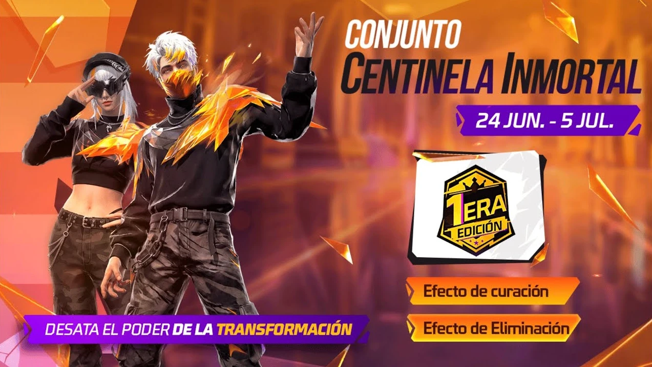 Conjunto centinela inmortal Free Fire