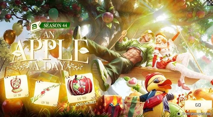 An apple a day Booyah pass en Free Fire